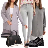 Bež Kavbojke Visokega Pasu outfiti za dame image