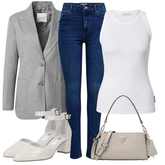 Preproste outfit mit Modra/Svetlo modra/Temno modra Usnjene Čevlje/Zimska jakna/Usnjena Jakna/Ozke Kavbojke/Termodžinsi/Kavbojke Visokega Pasu/Push up Kavbojke Only "Poslovna oblačila"Look: Stil, Preproste