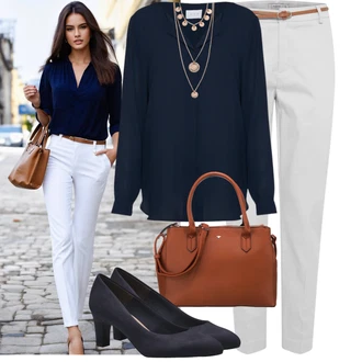 Stil, Western Outfit sa Tamnoplava Bluza s gumbom/Bluza koja se ne pegla/Slip-on Bluza/Poslovna Bluza/Bluza Dugih Rukava/Kožna jakna za muškarce/Bluza s Podignutim Ovratnikom/Bodija Bluze/Svilena bluza/Jednobojna Bluza Vila "Proljetni outfit"Look: Stil, klasický, Lagano, Radna odjeća, Unisex, Ured