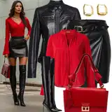 Crvene Bluze od Šifona Outfiti image