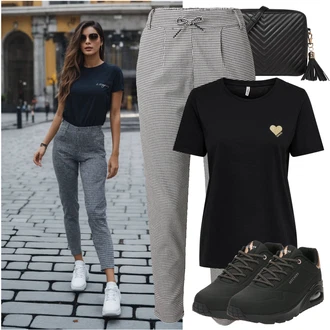 Zima Outfit s Černá Bota Na Pěší Turistiku/Zdravotní bota/Nízká Teniska/Nepromokavá Bota/Skate Bota/Bota S Kolečkem/Úzká Teniska/Zimní Tenisky/Teniska teddy Skechers "Outfit na léto"