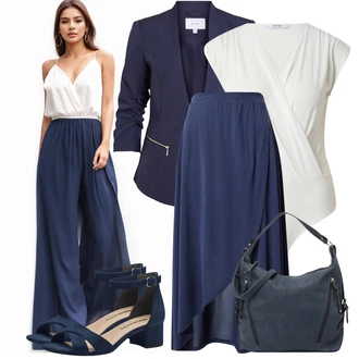 Outfit s Šedá/Béžová/Bílá/Hnědá/Žlutá/Khaki/Světle Zelená/Zelená Dámské spodní prádlo a plavky/Halenka a Tunika Tunika/Plavky Velké Velikosti About You "Letní Outfity"