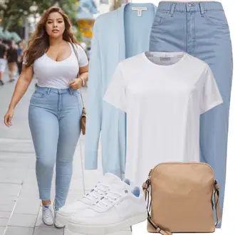 Letní outfity pro baculky "Sportovní velké velikosti vzhled"