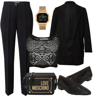outfit mit Črna/Siva Oversize Blazer/Dolgi Blazer AllSaints "Eleganten outfit za pomlad"