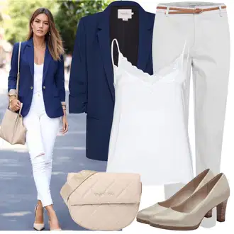 Outfit sa Pastelne boje/Smeđa/TamnoPlava/Plava Sako Jakna/Sakoi za Bluzu/Casual Sako/Kožna jakna za muškarce/Pamučni Sakoi/Elegantni Sako/Pleteni Sako/Dugi Sako/Blejzer s Printom za Žene/Kratki Sako/Kožna jakna za muškarce SOAKED IN LUXURY "Dopadljivi outfit"