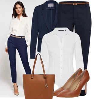 Outfity pro práci Šik so sponou Kůže s Béžová/Hnědá Velká taška/Obchodní Taška/Kancelářská Taška/Shopper taška/Sportovní Taška Přes Rameno/Taška Na Rameno L.CREDI "Lehký outfit"Look: Rad, Šik, Mom, Kancelář, Premium