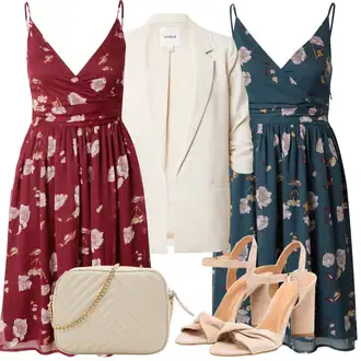 Majka mladenke Outfit sa Tirkizna/Plava Ljetna Haljina/Haljina s Džepom/Jesenska Haljina/Midi Haljina/Haljina S Printom/Vintage haljina About You "Outfit za ljeto"