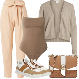 Outfit s Béžová/Khaki/Šedá/Hnědá Dámské spodní prádlo a plavky Plavky Velké Velikosti/Dámské spodní prádlo a plavky Leger by Lena Gercke "Letní vzhled pro módní ženy"