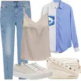 Nadrozměrné Dlouhé Uvolněné Džíny Outfity image