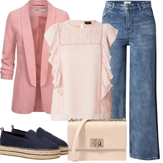 Outfity pro léto s Modrá/Světle modrá Džín s Širokou Nohavicí/Kožená Pánská Bund/Zvonové Džíny/Vintage džíny/High Waist Džínové Kalhoty/Džíny s Rozparkem/Džíny Culottes/Džíny Volného Střihu Leger by Lena Gercke "Outfit na léto"