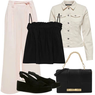Djeveruša Outfit sa Pink Hlače Paperbag Hlača/Lanene Hlače/Hlače s Prorezom/Hlače od muslina/Culotte Hlačice/Marlene Hlača/Tradicionalna Hlača/Široka Hlača the fated "Outfit za odmor"