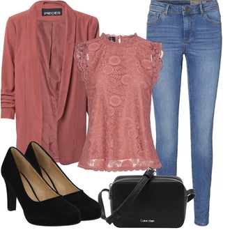 Svatební host Outfit s Růžová Halenka Móda Pro Plnoštíhlou/Tričko & Top Móda Pro Plnoštíhlé/Tunika Pieces "Outfit na léto"