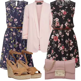 Punije Outfit sa Plava/Tamnoplava Haljina Veći Broj/Haljina About You "Outfit za ljeto"