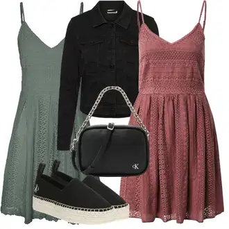sviatočné Outfit sa Zeleno/Tamnozelena Ljetna Haljina/klizačka haljina/Pamučna haljina/Haljina a Kroj/Fit & Flare Haljina/Haljina Bez Rukava/Haljina na špagete/Haljina Na Naramenici VERO MODA, Crvena/Ljubičasta/Pink Čipkasta Haljina/Pletena Haljina/Babydoll Haljina/Dimljena Haljina/Haljina s Džepom/Pamučna Haljina/Haljina Bez Rukava/Haljina od Samta/Heklana Haljina/Ljetna Haljina VERO MODA "Outfit za odmor"Look: Ekstravagantno, Babydoll, Preodjeven, Rap, sviatočné, Old Money
