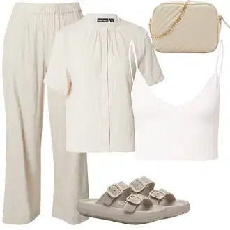 Outfit s Khaki/Béžová Pohodlný Sandál/Ortopedická Pantofle/Žabka na podpatku/Letní Bota/Sandál se suchým zipem/Sandál Dianette Tamaris "Outfit na léto"