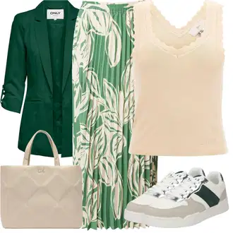 sviatočné Outfit sa Zeleno/Tamnozelena Haljina za Plažu/Duga Ljetna Haljina/Haljina za vjenčanje/Plisirana Haljina/Haljina S Printom/Haljina matični ured svat/Maksi Haljina/Suknja Only "Outfit za odmor"Look: Džungla, Elegantan, sviatočné, Talijanski, Jazz, Irski, Mom