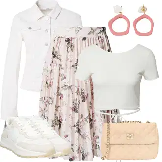 S zakovicama Outfit sa Krem/Bijela Traper Jakna/Gajtana Jakna/Uniformna Jakna/Vojnička Jakna/Jakna košulja/Ljetna jakna/Proljetna jakna/Bluza-jakna Vila "Outfit za ljeto"Look: S zakovicama, Jahanje, Hodanje