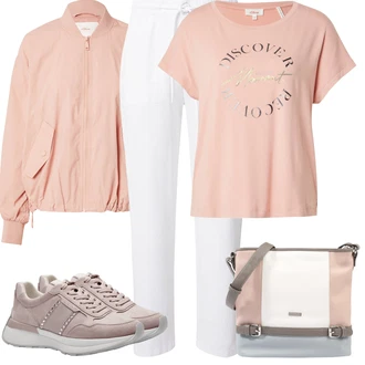 Outfit s Růžová/Hnědá/Fialová Bota Na Pěší Turistiku/Úzká Teniska/Zimní Tenisky/Teniska na platformě/Kožené Tenisky/Pohodlná Bota/Tenisky s Bočním Zipem/Letní Tenisky/Nízká Teniska/Volnočasová bota Tamaris "Outfit na léto"