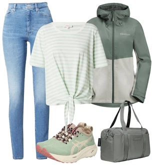 outfit mit Zelena/Svetlo zelena/Svetlo modra/Turkizna Športni copat Fitnes copat/Tekaški copat/Trail tekaški copat/Fitnes copat/Gorniški čevelj/Pristopni čevelj/Gimnastični čevelj Asics "Vsakodnevni Outfit"