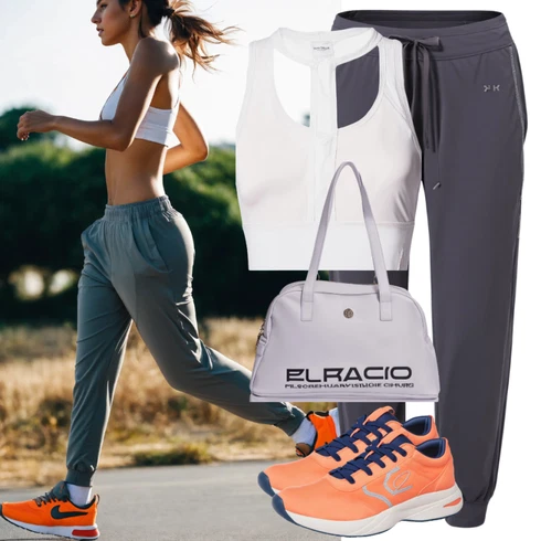 Kombinace Kůže Šedá/Světle šedá Košile Capri/Cargo Tepláky Kaffe