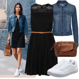 Outfit sa Crna Haljina Veći Broj VERO MODA "Dopadljivi ljetni outfit"