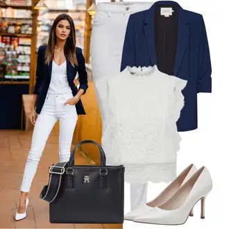 Outfit sa Pastelne boje/Smeđa/TamnoPlava/Plava Sako Jakna/Sakoi za Bluzu/Casual Sako/Kožna jakna za muškarce/Pamučni Sakoi/Elegantni Sako/Pleteni Sako/Dugi Sako/Blejzer s Printom za Žene/Kratki Sako/Kožna jakna za muškarce SOAKED IN LUXURY "Lagana odjeća"