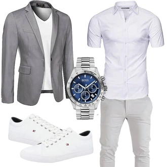 Business Outfits mit Grau Sneaker/Schuh Tommy Hilfiger "Business Outfit"