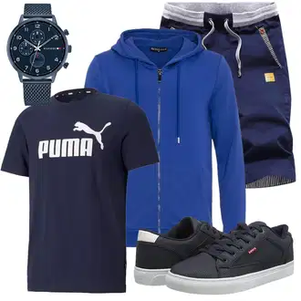 Groß Outfit mit Zip Hoodie/Sport Hoodie/Pullover mit Reißverschluss/KapuzenPullover Redbridge "Casual Outfit"