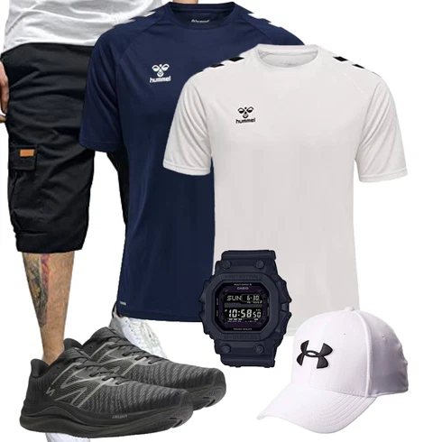 Schwarz Cargo Short/Kurze Hose/Baggy Short JMIERR kombinieren