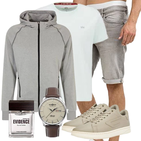 Jeans Grau/HellGrau/Beige/Khaki Hemd Jeans Short/Bermuda/Chino Shorts/Leinen-short/Kurze Hose/Musselin Shorts Indicode kombinieren