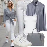 Obrezana majica Jesen outfiti za dame image