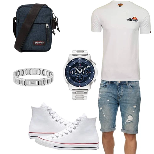 HellBlau/Blau/Lila Hemd Jeans Short/Bermuda Redbridge kombinieren