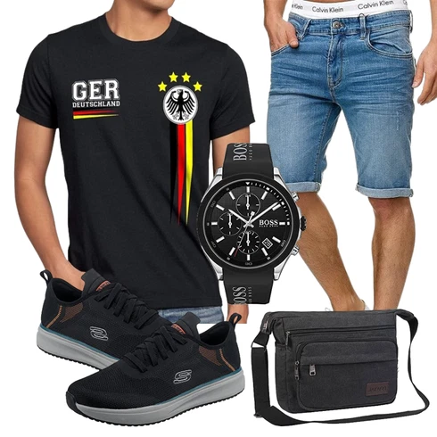 Blau Schuh Boss kombinieren