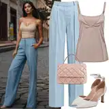 Outfity pro svatební hosty s palazzo kalhotami image