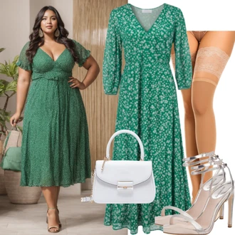 Outfit s Béžová Punčocháče/Punčochy Proti Trombóze/Nylonová punčocha/Punčocháče Velká Velikost Wolford "Italská móda pro plnoštíhlé"