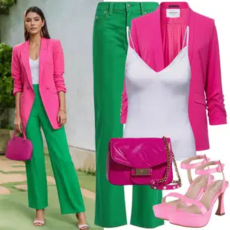 Green pants outfits "Klasični stil hlačnega kostuma"