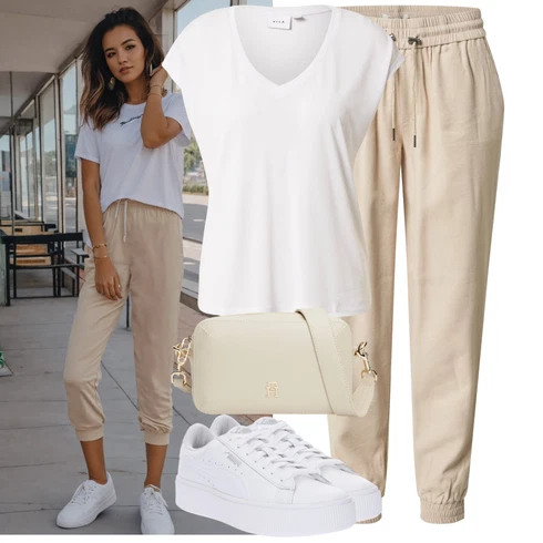 Kombinace Béžová/Khaki/Hnědá Fleecová Kalhoty/Cargo Tepláky/Navlékací Kalhoty/Ležérní Kalhoty/Žerzejová Kalhoty/Jogger Kalhoty/Kožená Pánská Bund/Baggy Kalhoty Only