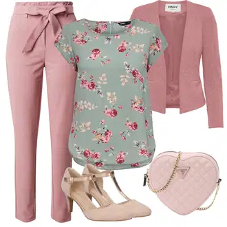 Outfit sa Smeđa/Tirkizna/Zeleno/Svjetloplava/Pink Bluza Kratkih Rukava/Bluza Vrh/Bluza s Uzorkom/Bluza s Printom/Tunika Kratkih Rukava/Tunika Majica Only "Moderni ljetni outfit"