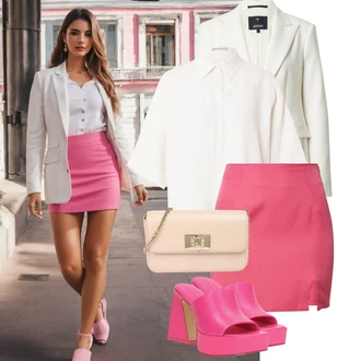 Outfit sa Bijela/Krem/Svjetlozelena Elegantni Sako/Pamučni Sakoi/Sako Jakna/Kratki Sako/Boyfriend Sako/Oversize Sako/Kožna jakna za muškarce/Kožna jakna za muškarce/Kožna Jakna JOOP! "Ljetni look za modno osvještene žene"