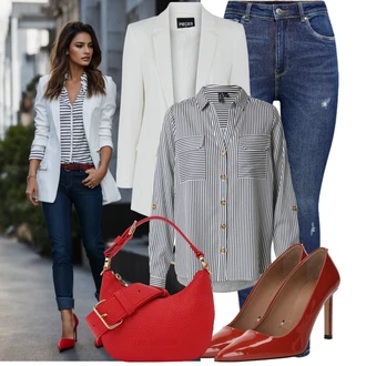 Stil Outfit sa Tamnocrvena/Crvena/Smeđa Nekategorizirano/Vintage Pumpa/Poslovna Obuća/Pumpica S Visokim Prednjim Dijelom/Salonka Na Visoku Petu/Elegantna Cipela/Salonka & Visoki Pet/Udobna pumpa Boss "Lagana odjeća"Look: Stil, Sjaj, Burleska, Elegantan, Španjolske, Francuske, Old Money, Talijanski
