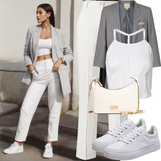 Outfiti Za Zabave Lahke mit Črna/Rjava/Bela/Oranžna bewear "Najboljši športni komplet s hlačami"
