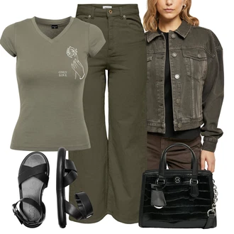 Bundeswehr outfit mit Khaki/Temno zelena/Zelena Ovitek za majico/Športna majica/Majica s kratkimi rokavi/Tiskana majica/Majica s potiskom/Lepa Majica/Casual Majica Mister Tee "poletna obleka"Look: Priložnostne, Lev, Bundeswehr, Military, Cowgirl, Morski, Univerzitetni