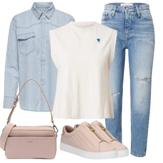 Z zadrgo outfit mit Roza/Bež Superga Usnjene superge/Superge Nizka/Superge brez vezalk/Superge Z Bočno Zadrgo/Poletne superge MICHAEL Michael Kors "poletna obleka"