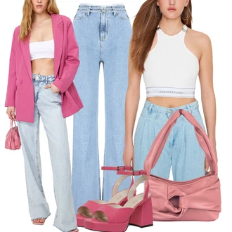 outfit mit Roza Poletna jakna/Kratka Jakna/Pomladna jakna/Crop Jakna/Rebrast Žamet Jakna/Vintage Jakna/Jakna srajka Trendyol "poletna obleka"