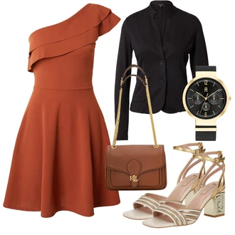 outfit mit Črna Obleka Blejzer s Perjem/Blazer za Prosti Čas/Blazer iz blaga/Blazer iz Tvida More & More "Poletni outfit"