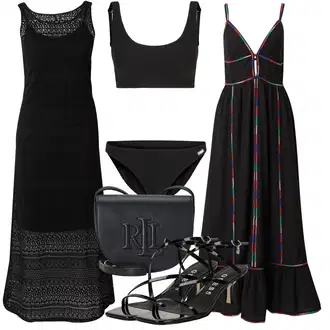 outfit mit Črna Kopalka Bustier bikini Fila "Poletni outfit"