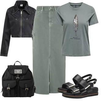 outfit mit Črna/Temno modra/Bela Plašč/Jakna Adidas Originals "Poletni outfit"