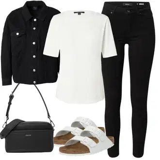 outfit mit Krem/Bela Rimski sandal/Čevelj s trakom/Poletni Čevelj/Dianette Sandali/Sandala Udobna Birkenstock "Poletni outfit"