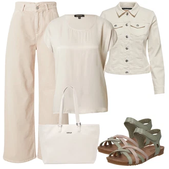 outfit mit Khaki/Bež/Rjava Velika torba/Nakupovalna torba/Torba za čez ramo/Nakupovalka Replay "Poletni outfit"