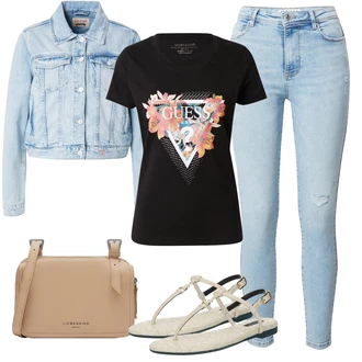 outfit mit Krem/Bež/Bela/Rdeča/Rjava Dianette Sandali/Pletena Sandala/Rimski sandal/Sandali s Paščkom/T-pašček-Sandal/Ribiška sandala/Vintage sandal PATRIZIA PEPE "Poletni outfit"